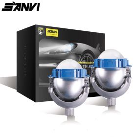 SANVI 2Pcs 35W 5500k 3 inches H8 Auto Bi LED Projector Lens Headlight H4 H7 9005 9006 Car Motorcycle Headlight Retrofit Kits