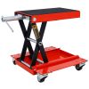 1100lb Motorcycle lift with dolly Jack; Scissor Lift Jack Wide Deck; Front Rear Center Tire Wheel Engine Stand ; Portable Bike Rack