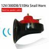 2PC 12V 300DB Super Loud Train Air Horn Waterproof Motorcycle Car Truck SUV Boat