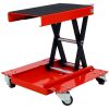 1100lb Motorcycle lift with dolly Jack; Scissor Lift Jack Wide Deck; Front Rear Center Tire Wheel Engine Stand ; Portable Bike Rack