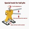 124pcs Auto Dent Puller Kit; Adjustable Width Dent Remover Tools Golden Lifter & Glue Gun for Automobile Body Motorcycle Refrigerator& Small Ding Hail