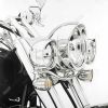 Motorcycle light - 12x12 Print on canvas