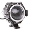 Motorcycle Headlight Cree U7 DRL Fog Lights Driving Running Light with Angel Eyes Lights Ring Front Spotlight Strobe Flashing White Light and Switch