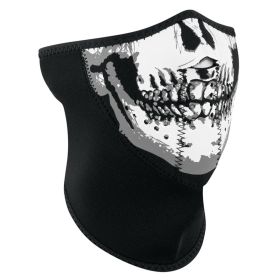 WNFM002H3-Panel Half Mask, Neoprene, Skull Face