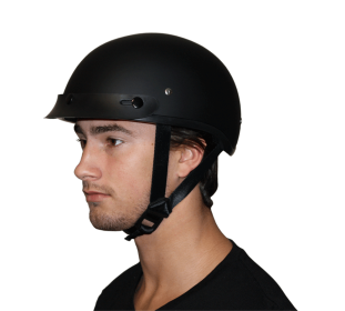 D.O.T. Daytona Skull Cap W/O Visor (Color: Hi Gloss Black, size: XL)