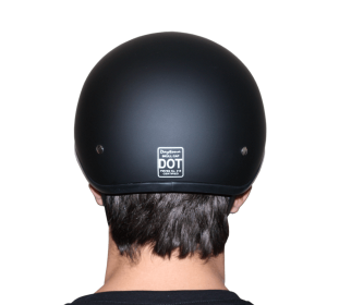 D.O.T. Daytona Skull Cap W/O Visor (Color: Hi Gloss Black, size: 3XL)