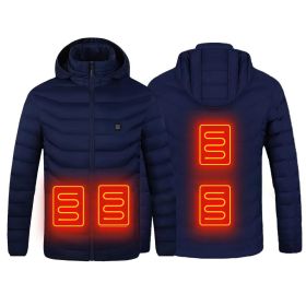 Male And Female Lightweight Electric Padded Jacket Usb Constant Temperature Electric Heating Padded Jacket (Color: blue4, size: L)