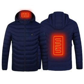 Male And Female Lightweight Electric Padded Jacket Usb Constant Temperature Electric Heating Padded Jacket (Color: blue2, size: L)