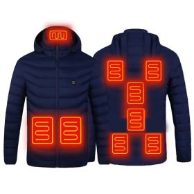 Male And Female Lightweight Electric Padded Jacket Usb Constant Temperature Electric Heating Padded Jacket (Color: blue9, size: XXL)