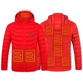 Male And Female Lightweight Electric Padded Jacket Usb Constant Temperature Electric Heating Padded Jacket (Color: red2-9, size: XXL)