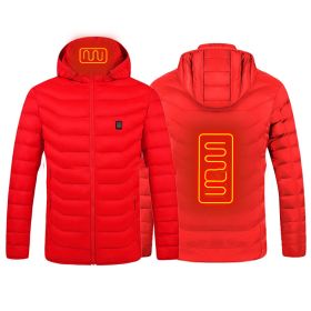 Male And Female Lightweight Electric Padded Jacket Usb Constant Temperature Electric Heating Padded Jacket (Color: red2, size: L)