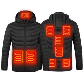 Male And Female Lightweight Electric Padded Jacket Usb Constant Temperature Electric Heating Padded Jacket (Color: black9, size: XXL)