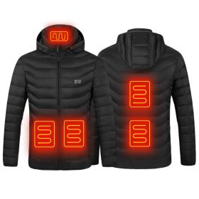 Male And Female Lightweight Electric Padded Jacket Usb Constant Temperature Electric Heating Padded Jacket (Color: black5, size: L)