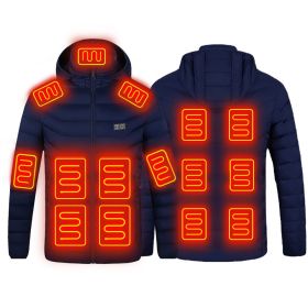 Male And Female Lightweight Electric Padded Jacket Usb Constant Temperature Electric Heating Padded Jacket (Color: blue15, size: XL)