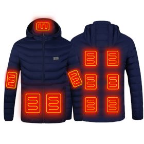 Male And Female Lightweight Electric Padded Jacket Usb Constant Temperature Electric Heating Padded Jacket (Color: blue11, size: L)