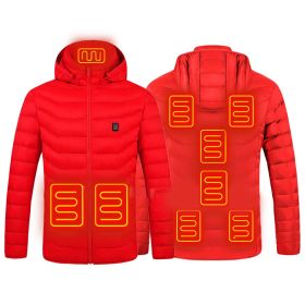 Male And Female Lightweight Electric Padded Jacket Usb Constant Temperature Electric Heating Padded Jacket (Color: red9, size: XL)