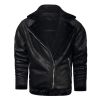 Men's Faux Jacket Motorcycle Bomber Suede