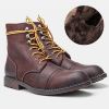 Natural Cow Leather Men Winter Boots Plus Size American Style 8111 Paratrooper Boots Warm Motorcycle boots Ankle Winter Shoes