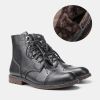 Natural Cow Leather Men Winter Boots Plus Size American Style 8111 Paratrooper Boots Warm Motorcycle boots Ankle Winter Shoes