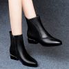 New Buckle Winter Motorcycle Boots Women British Style Ankle Boots Gothic Punk Low Heel ankle Boot Women Shoe Plus Size56gh