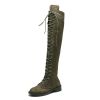 New Sexy Ladies Lace-up Over The Knee Boots Womens Plus Size Boots Shoes for Women Motorcycle Boots Winter Boots Punk Shoes998