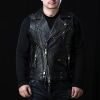 Vintage Brown Motorcycle Style Genuine Leather Vest Men Plus Size 5XL Real Natural Cowhide Spring Slim Fit Short Coat