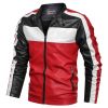 New Mens Motorcycle Bomber Jackets Male Autumn Winter PU Leather Slim Fit Biker Jacket Coat Man Faux Coats Outdoor