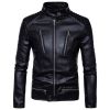 Mens Leather Jackets Bomber Fashion Men Faux Overcoat Motorcycle Cowboy Jacket Punk Thick Coats Clothing