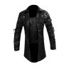 Vogue Men Faux Leather Jackets Autumn Fashion Steampunk Gothic Turn Down Collar Motorcycle Male Zippers Coat