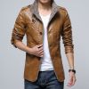 Plus Size M~6XL, 7XL, 8XL New Leather Jacket Men's Casual Fleece Warm Motorcycle Slim PU