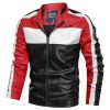 New Mens Motorcycle Bomber Jackets Male Autumn Winter PU Leather Slim Fit Biker Jacket Coat Man Faux Coats Outdoor