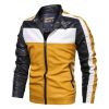 New Mens Motorcycle Bomber Jackets Male Autumn Winter PU Leather Slim Fit Biker Jacket Coat Man Faux Coats Outdoor