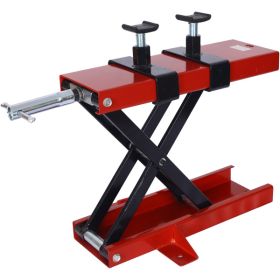 MOTORCYCLE LIFT JACK 1100lbs motorcycle off-road bike ; Scissor Center Jack Lift Repair Wide Stand Bike (Color: as picture)