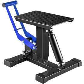 9.0"-16.5" Adjustable Steel Lift Stand 400 Lbs Heavy Duty Motorcycle Lift Repair Stand (Color: Blue, Load Capacity: 400 Lbs)