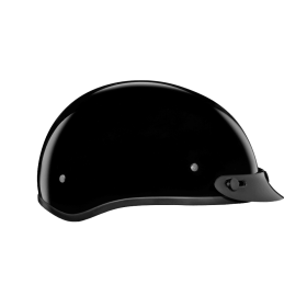 D.O.T. Daytona Skull Cap (Color: Hi Gloss Black, size: S)