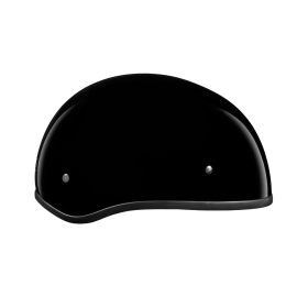 D.O.T. Daytona Skull Cap W/O Visor (Color: Hi Gloss Black, size: S)