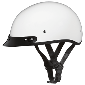 D.O.T. Daytona Skull Cap (Color: Hi Gloss White, size: 2XS)