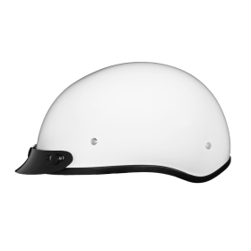 D.O.T. Daytona Skull Cap (Color: Hi Gloss White, size: XS)