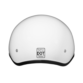 D.O.T. Daytona Skull Cap (Color: Hi Gloss White, size: S)