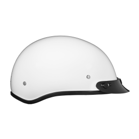 D.O.T. Daytona Skull Cap (Color: Hi Gloss White, size: M)