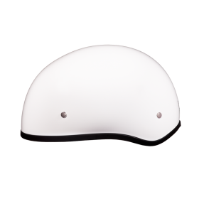 D.O.T. Daytona Skull Cap W/O Visor (Color: Hi Gloss White, size: XS)