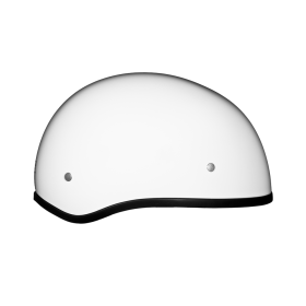 D.O.T. Daytona Skull Cap W/O Visor (Color: Hi Gloss White, size: M)