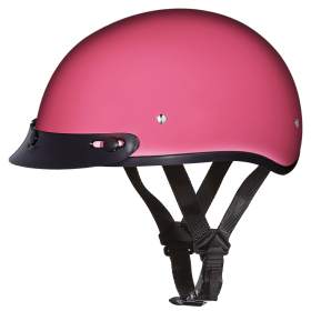 D.O.T. Daytona Skull Cap (Color: Hi Gloss Pink, size: 2XS)