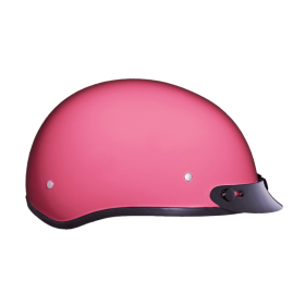 D.O.T. Daytona Skull Cap (Color: Hi Gloss Pink, size: M)