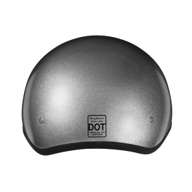 D.O.T. Daytona Skull Cap (Color: Silver Metallic, size: S)