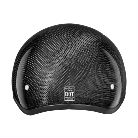 D.O.T. Daytona Skull Cap W/O Visor (Color: Grey Carbon Fiber, size: S)