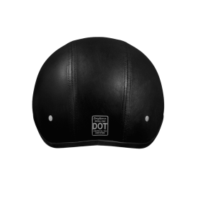 D.O.T. Daytona Skull Cap (Color: Leather Covered, size: M)