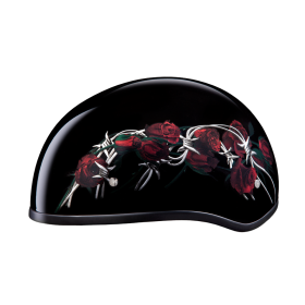 D.O.T. Daytona Skull Cap (Color: Barbed Roses, size: XS)