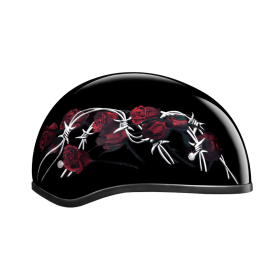 D.O.T. Daytona Skull Cap (Color: Barbed Roses, size: M)