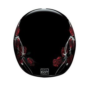 D.O.T. Daytona Skull Cap (Color: Barbed Roses, size: L)